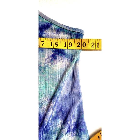 Tank Top Blue Purple Tie Dye L 12-14 Spaghetti Straps Boho Y2K Grunge Hippie - Picture 4 of 9